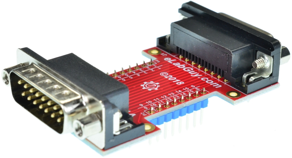 DB15HD VGA Female connector Breakout Board